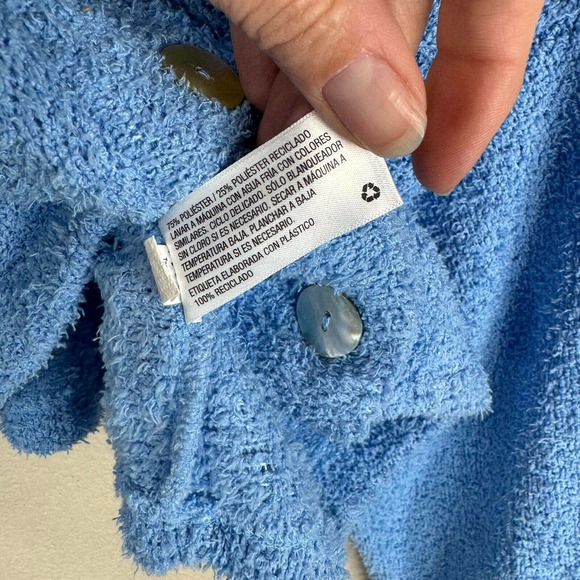 Will Fable Women's‎ Terry Button Front Cardigan Sweater Long Sleeve Size M - Picture 10 of 15